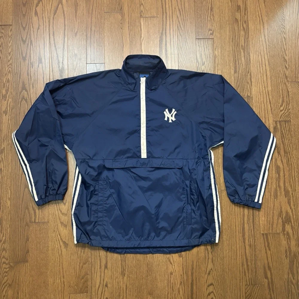 Vintage Adidas New York Yankees Track Jacket Windbreaker Varsity Bomber NY Large